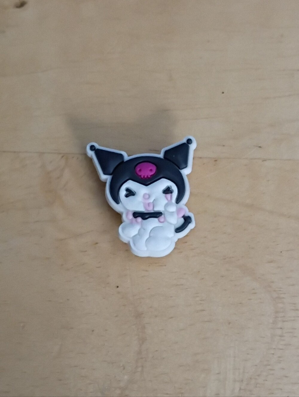 10 for $10 Jibbitz Croc Charms - Sanrio Kuromi Pink Skull w Tongue Sticking Out